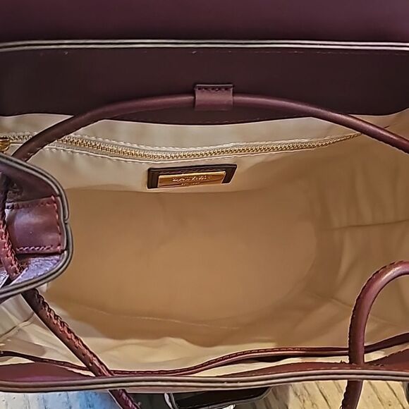 Ralph Lauren winny backpack NWT fine grain cow leather wine color - Picture 9 of 11